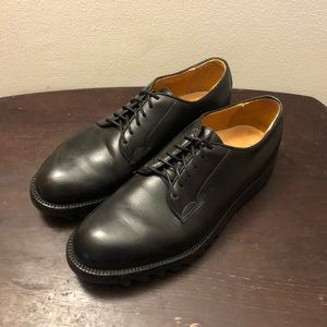 YUKETEN Plain Toe with Ripple Sole leather Shoes